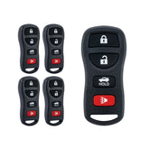 Lots of 5 Keyless Entry Remote Car Key Fob Replacement for Nissan Infiniti KBRASTU15 CWTWB1U821 4 Button 315Mhz